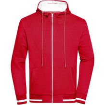 Men's Club Sweat Jacket - Sweatjacke mit Reißverschluss und Kapuze [Gr. M] (red/white) (Art.-Nr. CA632548)
