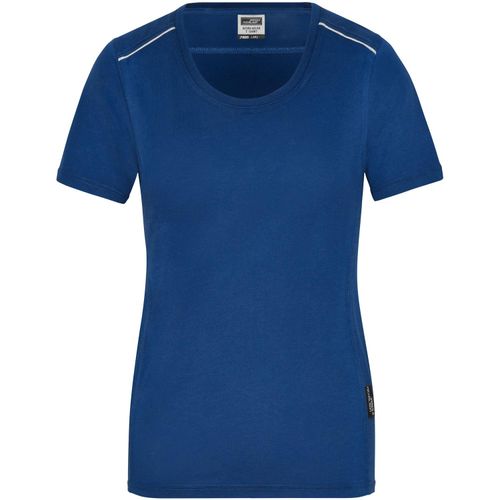 Ladies' Workwear T-Shirt - Strapazierfähiges und pflegeleichtes T-shirt mit Kontrastpaspel [Gr. L] (Art.-Nr. CA643607) - Materialmix aus gekämmter, ringgesponne...