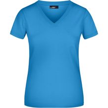 Ladies' V-T - Tailliertes Damen T-Shirt [Gr. M] (Turquoise) (Art.-Nr. CA645834)