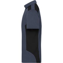 Men's Workwear Polo - STRONG - - Strapazierfähiges und pflegeleichtes Polo mit Kontrasteinsätzen [Gr. XS] (schwarz / grau) (Art.-Nr. CA646979)