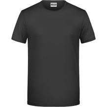 Men's-T - T-Shirt mit trendigem Rollsaum [Gr. L] (black) (Art.-Nr. CA647199)