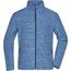 Men's Fleece Jacket - Fleecejacke in modischer Melange-Optik [Gr. S] (blue-melange/navy) (Art.-Nr. CA647577)