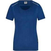 Ladies' Workwear T-Shirt - Strapazierfähiges und pflegeleichtes T-shirt mit Kontrastpaspel [Gr. S] (dark-royal) (Art.-Nr. CA649898)