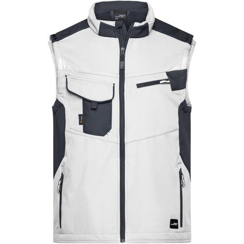 Workwear Softshell Vest - Professionelle Softshellweste mit hochwertiger Ausstattung [Gr. 3XL] (Art.-Nr. CA650635) - Robustes, strapazierfähiges Softshellma...