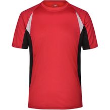Men's Running-T - Atmungsaktives Laufshirt [Gr. 3XL] (red/black) (Art.-Nr. CA651764)