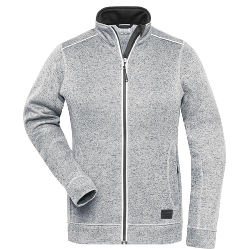 Ladies' Knitted Workwear Fleece Jacket - Pflegeleichte Strickfleece-Jacke [Gr. XL] (Art.-Nr. CA657091) - Weiches, wärmendes, pflegeleichte...
