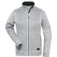 Ladies' Knitted Workwear Fleece Jacket - Pflegeleichte Strickfleece-Jacke [Gr. XL] (white-melange/carbon) (Art.-Nr. CA657091)