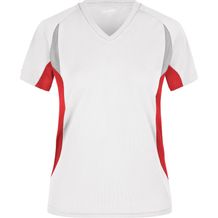 Ladies' Running-T - Atmungsaktives Laufshirt [Gr. S] (white/red) (Art.-Nr. CA664796)