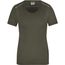 Ladies' Workwear T-Shirt - Strapazierfähiges und pflegeleichtes T-shirt mit Kontrastpaspel [Gr. 4XL] (olive) (Art.-Nr. CA666402)