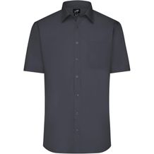 Men's Shirt Shortsleeve Poplin - Klassisches Shirt aus pflegeleichtem Mischgewebe [Gr. 3XL] (carbon) (Art.-Nr. CA669643)
