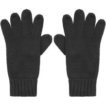 Melange Gloves Basic - Elegante Strickhandschuhe aus Melange-Garnen (black) (Art.-Nr. CA669992)