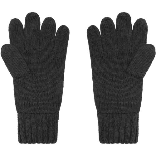 Melange Gloves Basic - Elegante Strickhandschuhe aus Melange-Garnen [Gr. L/XL] (Art.-Nr. CA669992) - Rechts-links gestrickt mit doppeltem...