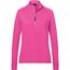 Ladies' Sports Shirt Half-Zip - Langarm-Shirt mit Reißverschluss für Sport und Freizeit [Gr. S] (pink) (Art.-Nr. CA670528)