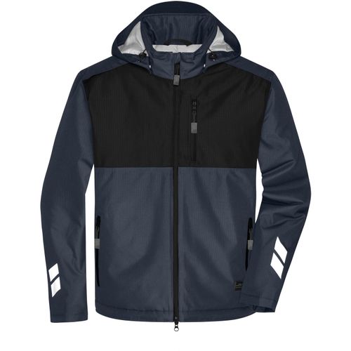 Padded Hardshell Workwear Jacket - Professionelle, wattierte, wind- und wasserdichte, atmungsaktive Arbeitsjacke für extreme Wetterbedingungen [Gr. 5XL] (Art.-Nr. CA674985) - Wärmende sorona®AURA Wattierung
Strapa...