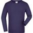 Junior Shirt Long-Sleeved Medium - Langarm T-Shirt aus Single Jersey [Gr. L] (aubergine) (Art.-Nr. CA679906)