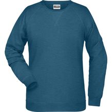 Ladies' Sweat - Klassisches Sweatshirt mit Raglanärmeln [Gr. S] (petrol-melange) (Art.-Nr. CA682421)
