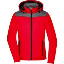 Ladies' Winter Jacket - Sportliche Winterjacke mit Kapuze [Gr. XXL] (red/anthracite-melange) (Art.-Nr. CA689396)