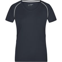 Ladies' Sports T-Shirt - Funktionsshirt für Fitness und Sport [Gr. XXL] (black/white) (Art.-Nr. CA689541)