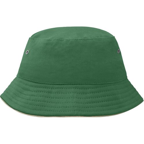 Fisherman Piping Hat for Kids - Trendiger Kinderhut aus weicher Baumwolle (Art.-Nr. CA689573) - Paspel an Krempe teilweise kontrastfarbi...