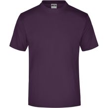 Round-T Medium (150g/m²) - Komfort-T-Shirt aus Single Jersey [Gr. L] (aubergine) (Art.-Nr. CA694208)