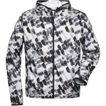 Men's Sports Jacket - Leichte Jacke aus recyceltem Polyester für Sport und Freizeit [Gr. 3XL] (black-printed) (Art.-Nr. CA697055)