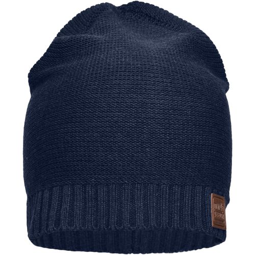 Cotton Hat - Moderne Baumwoll-Strickmütze (Art.-Nr. CA698159) - Abschluss mit modischer Rippe
Kunstleder...