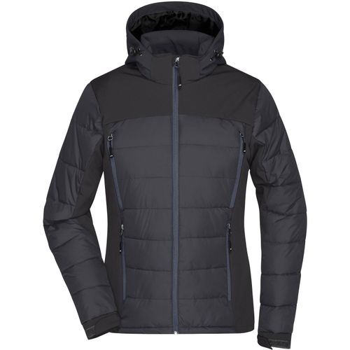 Ladies' Outdoor Hybrid Jacket - Thermojacke in attraktivem Materialmix [Gr. L] (Art.-Nr. CA707166) - Steppelemente mit Wattierung, elastische...