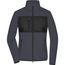 Ladies' Fleece Jacket - Fleecejacke im Materialmix [Gr. XL] (carbon/black) (Art.-Nr. CA709183)