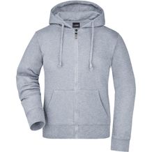 Ladies' Hooded Jacket - Kapuzenjacke aus formbeständiger Sweat-Qualität [Gr. L] (grey-heather) (Art.-Nr. CA720611)