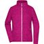 Ladies' Fleece Jacket - Fleecejacke in modischer Melange-Optik [Gr. L] (berry-melange/silver) (Art.-Nr. CA722653)