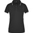 Ladies' Polo Tipping - Hochwertiges Piqué-Polohemd mit Kontraststreifen [Gr. L] (black/silver) (Art.-Nr. CA723044)