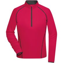 Ladies' Sports Shirt Longsleeve - Langarm Funktionsshirt für Fitness und Sport [Gr. L] (bright-pink/titan) (Art.-Nr. CA728135)