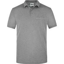 Men´s Workwear Polo Pocket - Pflegeleichtes und strapazierfähiges Polo mit Brusttasche [Gr. 3XL] (grey-heather) (Art.-Nr. CA728428)