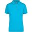 Ladies' Elastic Polo - Hochwertiges Poloshirt mit Kontraststreifen [Gr. XL] (aqua/white) (Art.-Nr. CA730568)