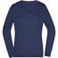 Ladies' V-Neck Pullover - Klassischer Baumwoll-Pullover [Gr. S] (navy) (Art.-Nr. CA739041)