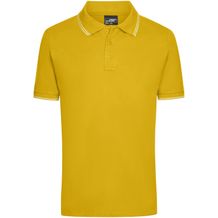 Men's Polo - Polo in elastischer Piqué-Qualität [Gr. S] (sun-yellow/white) (Art.-Nr. CA743253)