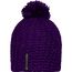Unicoloured Crocheted Cap with Pompon - Häkelmütze mit Pompon (Purple) (Art.-Nr. CA752200)