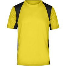 Men's Running-T - Funktionelles Laufshirt [Gr. S] (yellow/black) (Art.-Nr. CA753564)