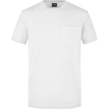 Men's Round-T Pocket - Klassisches T-Shirt mit Brusttasche [Gr. L] (white) (Art.-Nr. CA756927)