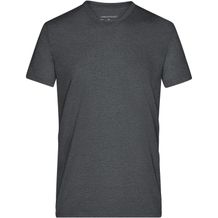 Men's Heather T-Shirt - Modisches T-Shirt mit V-Ausschnitt [Gr. M] (black-melange) (Art.-Nr. CA757920)