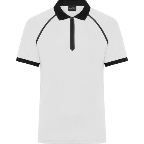 Men's Zip-Polo - Polo mit Reißverschluss aus Funktions-Polyester für Promotion, Sport und Freizeit [Gr. 3XL] (Art.-Nr. CA760337) - Atmungsaktiv, feuchtigkeitsregulierend...