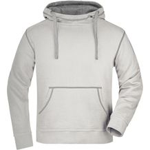 Men's Lifestyle Hoody - Kapuzensweat mit modischen Kontrastnähten [Gr. XL] (off-white/grey-heather) (Art.-Nr. CA761641)