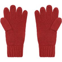 Melange Gloves Basic - Elegante Strickhandschuhe aus Melange-Garnen [Gr. S/M] (dark-red) (Art.-Nr. CA776942)