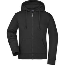 Ladies' Hooded Jacket - Kapuzenjacke aus formbeständiger Sweat-Qualität [Gr. XL] (black) (Art.-Nr. CA784344)