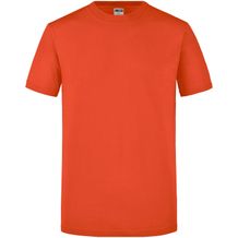 Men's Slim Fit-T - Figurbetontes Rundhals-T-Shirt [Gr. M] (dark-orange) (Art.-Nr. CA784413)