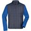 Men's Knitted Hybrid Jacket - Strickfleecejacke im stylischen Materialmix [Gr. L] (royal-melange/anthracite-melange) (Art.-Nr. CA789008)