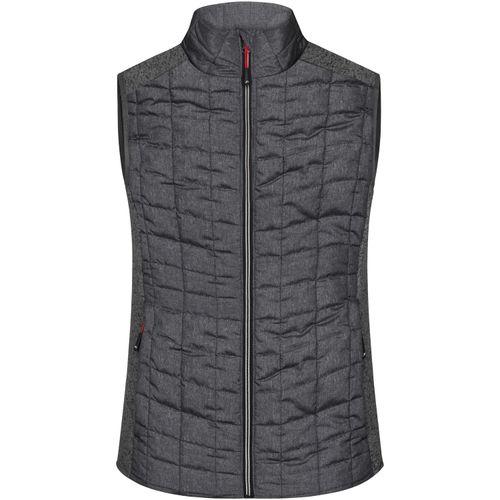 Ladies' Knitted Hybrid Vest - Weste im stylischen Materialmix [Gr. XS] (Art.-Nr. CA790332) - Weiches, wärmendes, pflegeleichte...