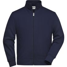 Workwear Sweat Jacket - Sweatjacke mit Stehkragen und Reißverschluss [Gr. S] (navy) (Art.-Nr. CA794628)