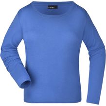 Ladies' Shirt Long-Sleeved Medium - Langarm T-Shirt aus Single Jersey [Gr. XL] (royal) (Art.-Nr. CA813865)