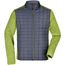 Men's Knitted Hybrid Jacket - Strickfleecejacke im stylischen Materialmix [Gr. L] (kiwi-melange/anthracite-melange) (Art.-Nr. CA815508)